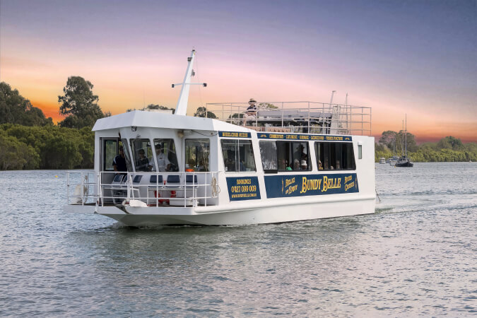 Bundy Belle on Burnett River at sunset